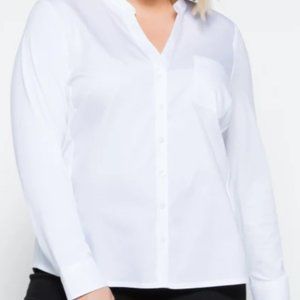 Calvin Klein White Button Down No-iron Blouse